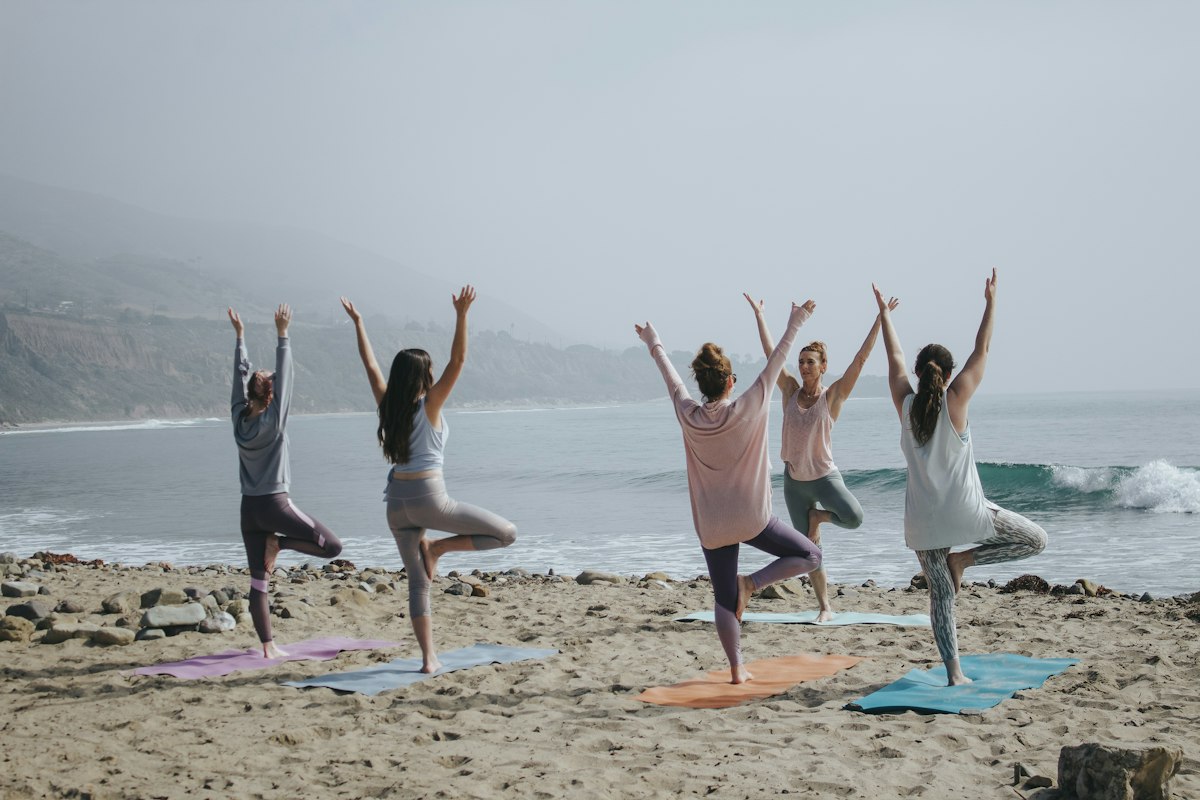 A quiet yoga session in soft natural light